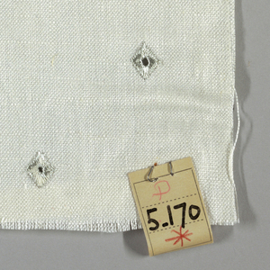 Sample, Embroidered Linen, 1952