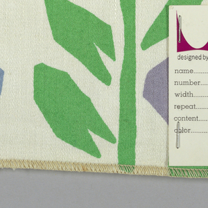 Textile Sample, Flores, 1960