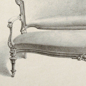 Print, Monthly Cabinet Makers Album: Sopha, 1859