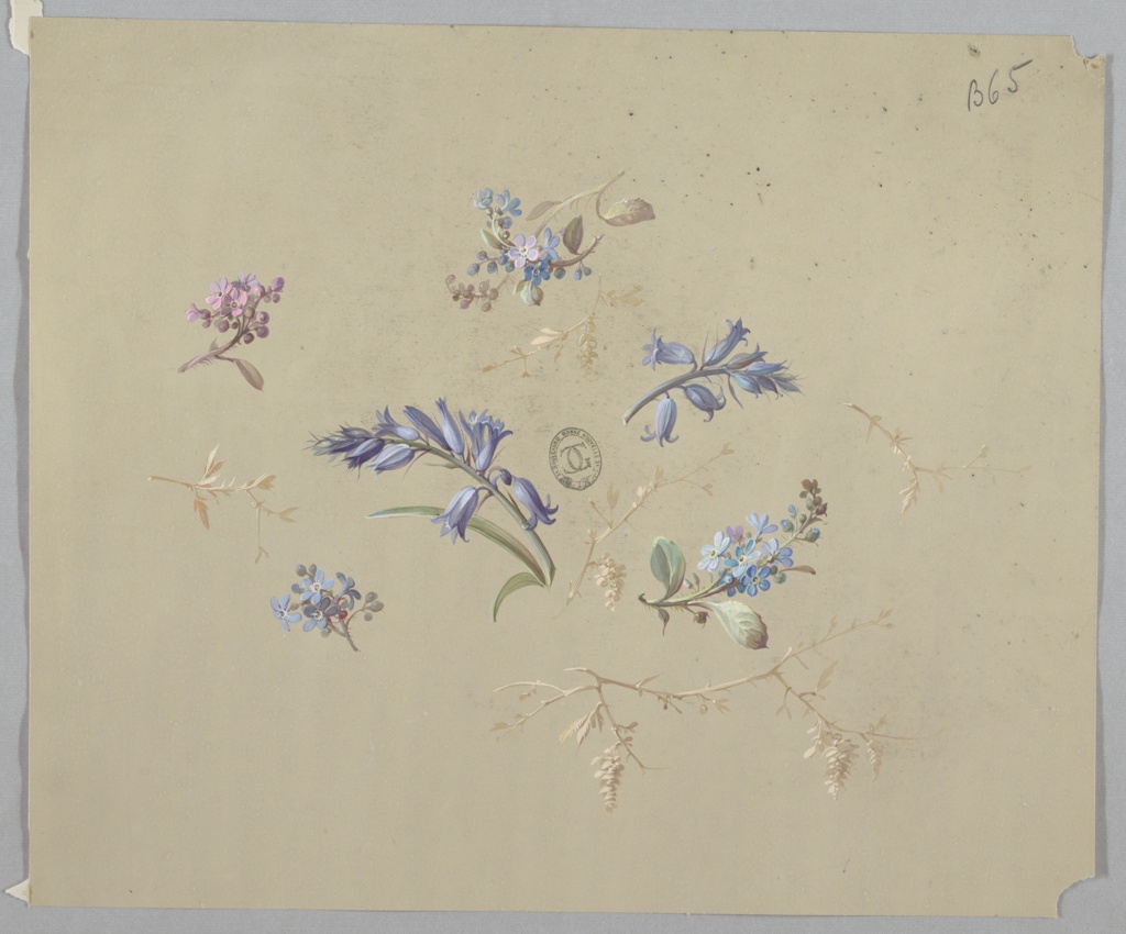 Drawing, Designs for Wallpaper and Textiles: Flowers