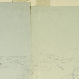 Drawing, Landscape in El Yeman, 1868
