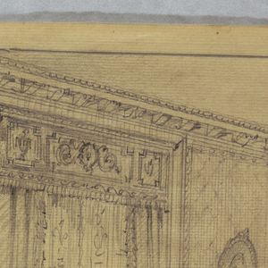 Drawing, Living Room Corner showing Cupboard, 19th–20th century