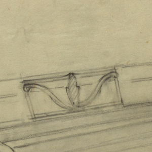 Drawing, Piano with tapered legs (