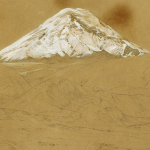 Drawing, View of Snow Covered Mount Chimborazo Drawn Near Guanojo and Guaranda, Ecuador, June 12, 1857