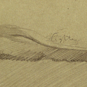 Drawing, Thunderstorm over ridge, July 1866