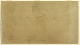 Drawing, Cotopaxi Erupting Behind Rumiñahui, Ecuador, June–July 1857