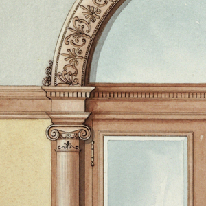 Drawing, Scale drawings for bank furniture & fixtures made for Harris Co. of Chicago