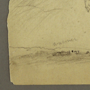 Drawing, Rain over hills