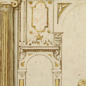 Drawing, Design for the organ case of S. Gregorio in Bologna, ca. 1730