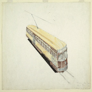 Drawing, Electric Streetcar Design