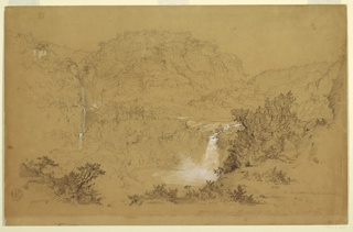 Drawing, Waterfalls in the Chillo Valley, Ecuador