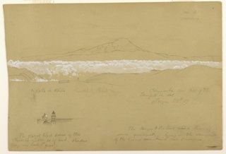 Drawing, Cayambé, Morning, from the Panecillo in Quito, Ecuador, June 24, 1857