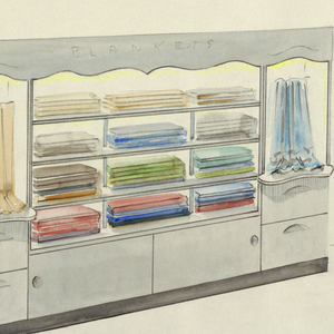 Drawing, blanket chest