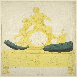 Drawing, Design for a Clock, 1800–1825