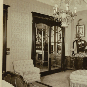 Drawing, Furnished Interior: Bedroom with Divan, 19th–20th century
