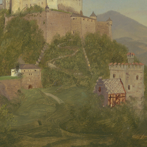 Drawing, Castle from Salzburg, Austria, 1868