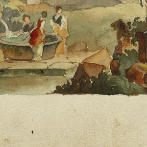 Drawing, Watercolor designs for decorative panels, textiles, and interiors