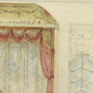 Drawing, Bedroom Wall Elevation, 19th–20th century