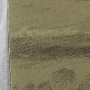 Drawing, Cloudy sky and moon, October 13, 1870