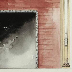 Drawing, Mantlepiece design, 19th century