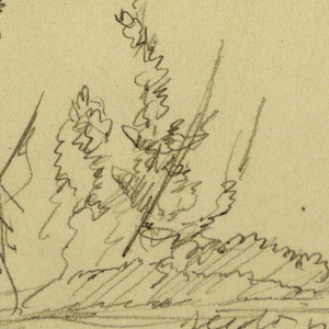 Drawing, Wooded island, possibly 1877