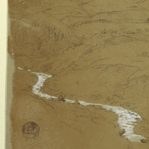 Drawing, Valley With a Stream and Houses, near Guaranda, Ecuador, June 4, 1857