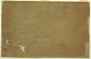 Drawing, Valley and Mountains near Guaranda, Ecuador