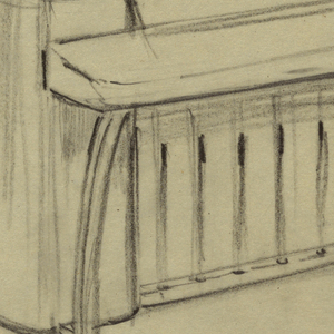Drawing, Piano with concave front