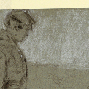 Drawing, Soldier Giving Water to a Wounded Companion, 1864