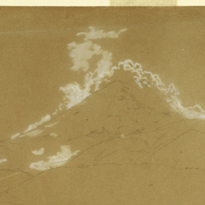 Drawing, Mount Chimborazo, near Guanojo and Guaranda, Ecuador, June 13, 1857