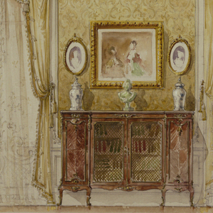 Drawing, "Parlor Sitting room" Wall Elevation, 19th–20th century