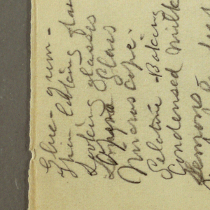 Drawing, Supply list, possibly 1878