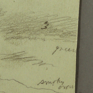 Drawing, Cloudy sky over mountains
