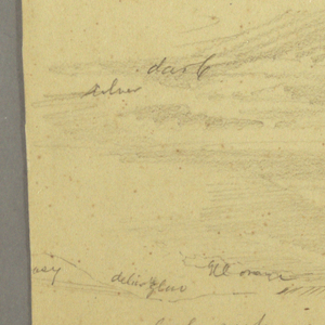 Drawing, Sky study over ridge, July 1866