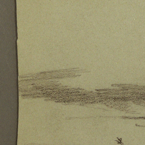 Drawing, Sky study over hills, 1860s