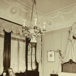 Drawing, Furnished Interior: Bedroom, 19th–20th century