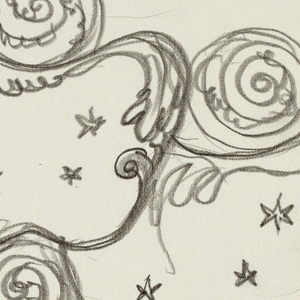 Drawing, Two fluid forms with conc