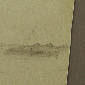 Drawing, Clouds over hill range, 1863