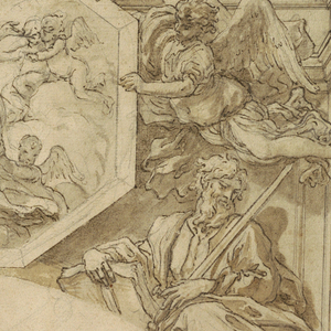 Drawing, Virgin in Glory with St. Peter and St. Paul, ca. 1715