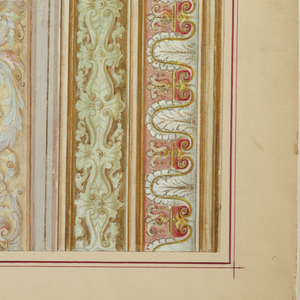 Drawing, Design for oblong panel of a ceiling