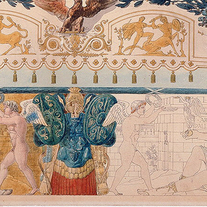 Drawing, Design for a painted ceiling, ca. 1810
