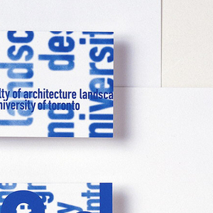 Letterhead, Letterhead for Faculty of Architecture Landscape and Design, University of Toronto, 1999