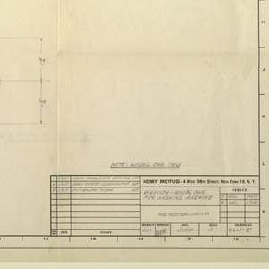 Drawing, Washing Machine Wringer Casting, for Hoover Co.,?
