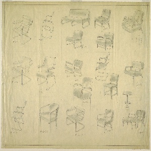 Drawing, Designs for Seating, early 20th century