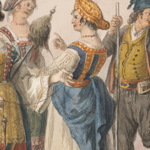 Drawing, Water color; Costumes of South Calabria, 1828