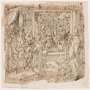 Drawing, Sketchbook Page with Scenes from Vermis Sericus (Sericulture Series), ca. 1590