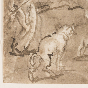 Drawing, Page of a sketchbook; Adoration of the shepherds, ca. 1590