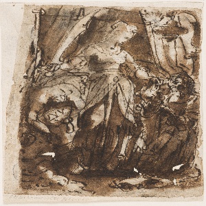 Drawing, Page of a sketchbook; Judith, ca. 1590