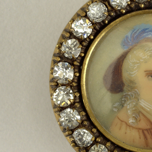 Button with portrait of a lady Button, 18th–19th century