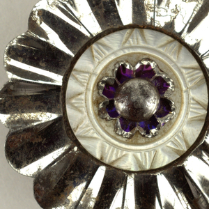 Steel button Button, 19th century